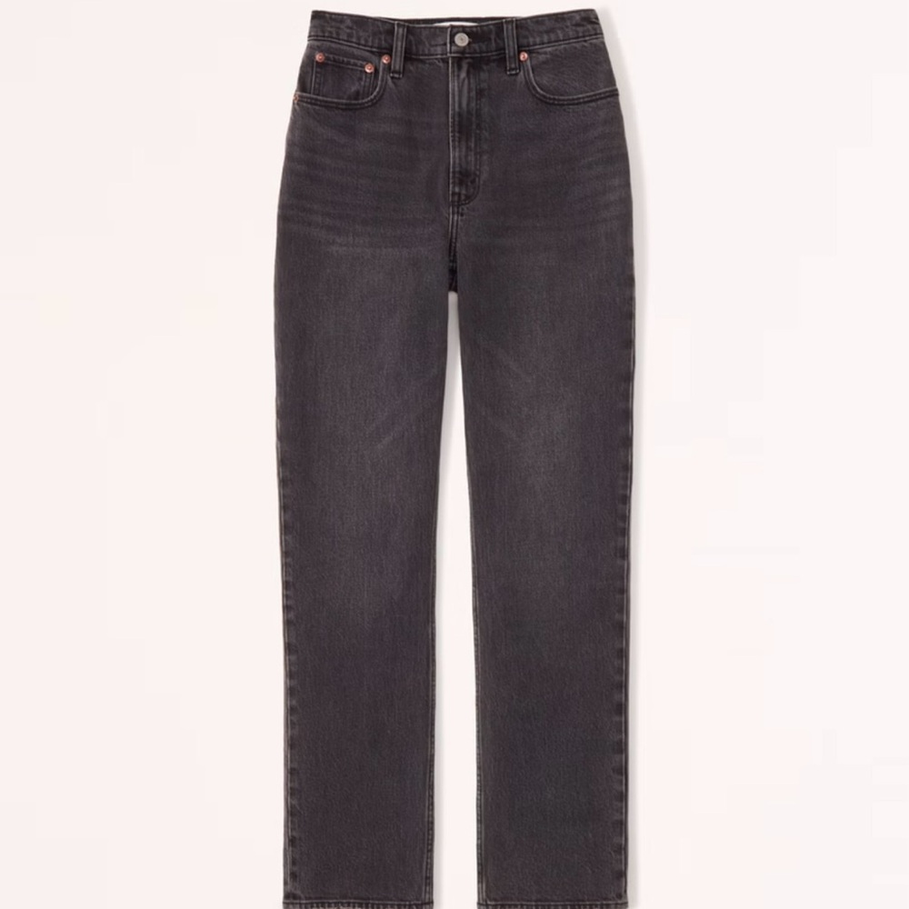Abercrombie & Fitch Black The 90s Straight Ultra High Rise Pants